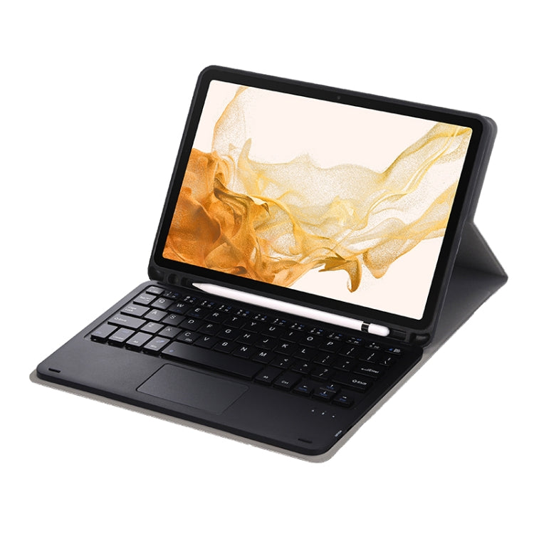 A700B-A Bluetooth Keyboard Leather Case with Pen Slot & Touchpad For Samsung Galaxy Tab S8 11 inch SM-X700 / SM-X706(Blue) - Samsung Keyboard by PMC TechLife | Online Shopping South Africa | PMC TechLife