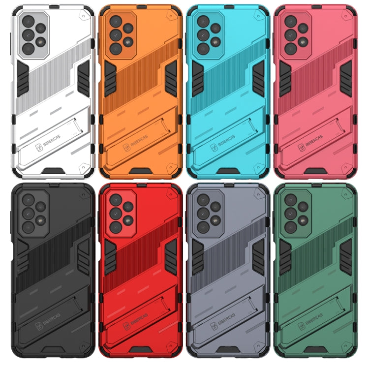 For Samsung Galaxy A23 Punk Armor 2 in 1 PC + TPU Shockproof Phone Case with Invisible Holder(Orange) - Galaxy Phone Cases by PMC TechLife | Online Shopping South Africa | PMC TechLife | Buy Now Pay Later Mobicred