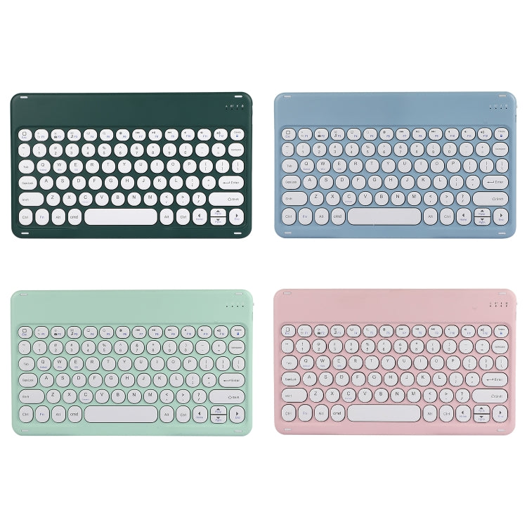 X4 Universal Round Keys Panel Spray Color Bluetooth Keyboard(Lake Blue) - Universal Keyboard by PMC TechLife | Online Shopping South Africa | PMC TechLife