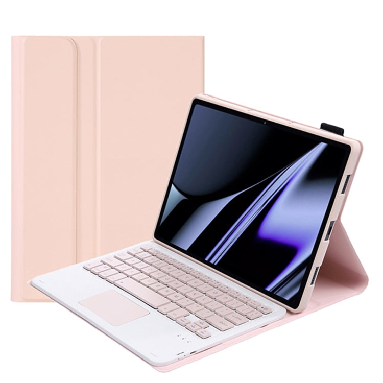 OP11-A Lambskin Texture Ultra-thin Bluetooth Keyboard Leather Case with Touchpad For OPPO Pad 11 inch(Pink) - OPPO Keyboard by PMC TechLife | Online Shopping South Africa | PMC TechLife | Buy Now Pay Later Mobicred