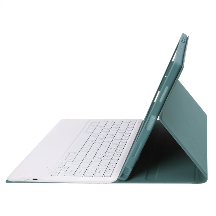 A800B Candy Color Detachable Bluetooth Keyboard Case with Pen Slot for Samsung Galaxy Tab S8+ / S7+ / S7 FE(Dark Green) - Samsung Keyboard by PMC TechLife | Online Shopping South Africa | PMC TechLife
