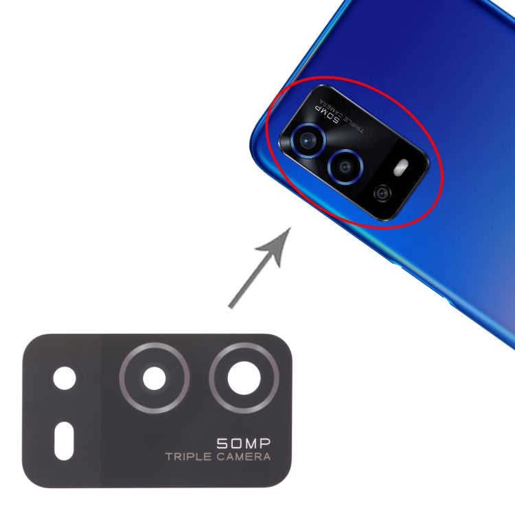 For OPPO A55 4G 10pcs Back Camera Lens - Camera Series by PMC TechLife | Online Shopping South Africa | PMC TechLife