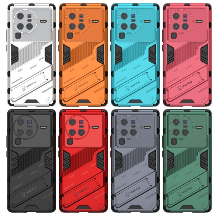 For vivo X80 Pro Punk Armor PC + TPU Phone Case with Holder(Green) - vivo Cases by PMC TechLife | Online Shopping South Africa | PMC TechLife | Buy Now Pay Later Mobicred