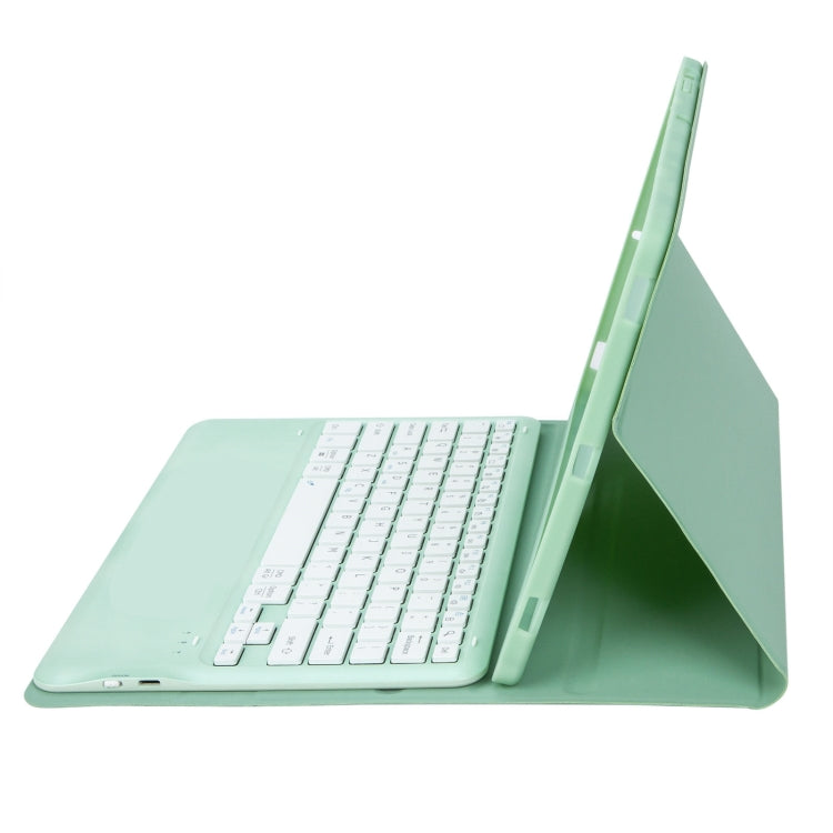 C12B Detachable Pen Slot Bluetooth Keyboard Leather Tablet Case For iPad Air 13 2025 / 2024 / Pro 12.9 inch 2021/2020/2018(Mint Green) - For iPad Pro by PMC TechLife | Online Shopping South Africa | PMC TechLife | Buy Now Pay Later Mobicred