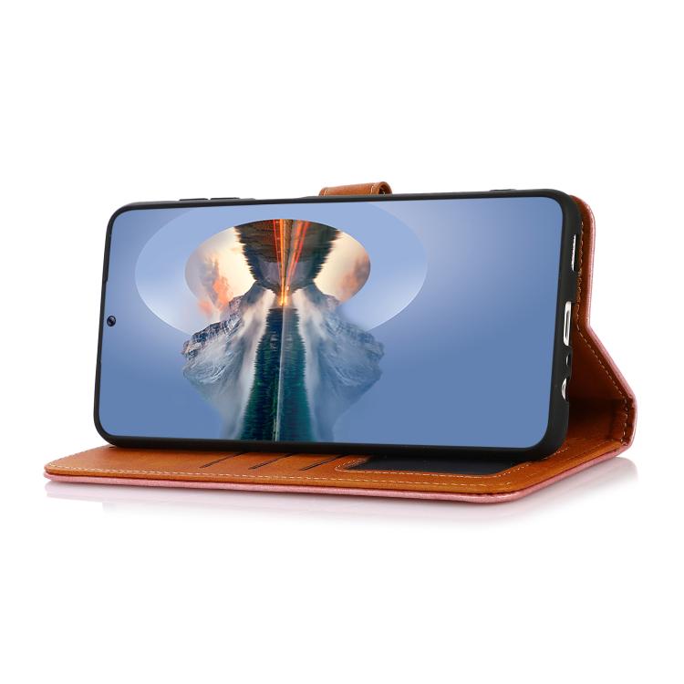 For iPhone 17 Pro KHAZNEH Dual-color Cowhide Texture Flip Leather Phone Case(Brown) - free shipping - PMc TechLife - Order now!