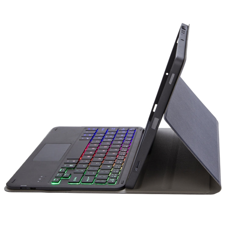 For Samsung Galaxy Tab S8 / S7 A700B-AS Lambskin Texture Backlight Bluetooth Keyboard Leather Tablet Case(Blue) - Samsung Keyboard by PMC TechLife | Online Shopping South Africa | PMC TechLife