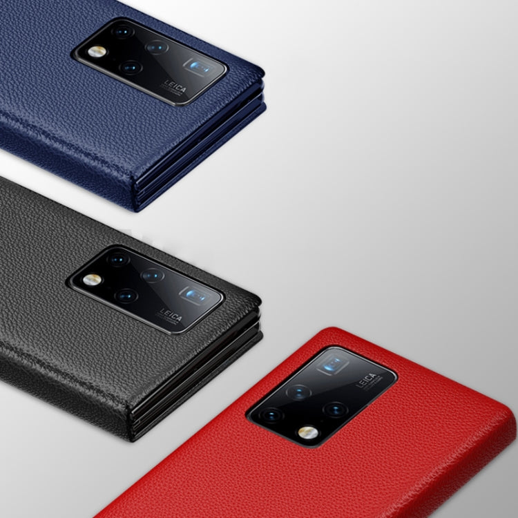 For Huawei Mate X2 Cross Texture Horizontal Flip Leather Phone Case with Smart Touch Call Display ID(Red) - Huawei Cases by PMC TechLife | Online Shopping South Africa | PMC TechLife | Buy Now Pay Later Mobicred