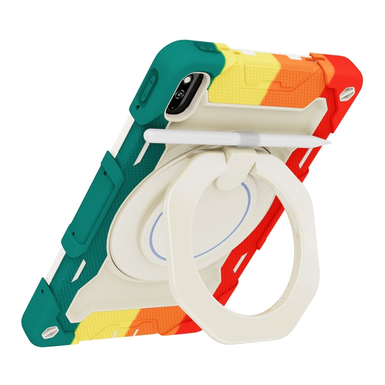 For Huawei MatePad 10.4 Armor Contrast Color Silicone + PC Tablet Case(Colorful Red) - Huawei by PMC TechLife | Online Shopping South Africa | PMC TechLife | Buy Now Pay Later Mobicred