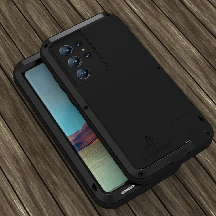For Samsung Galaxy S22 Ultra 5G LOVE MEI Metal Shockproof Waterproof Dustproof Protective Phone Case(Silver) - free shipping - PMC TechLife - Order now!