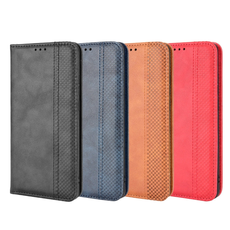 For Nokia C21 Plus Magnetic Buckle Retro Crazy Horse Leather Phone Case(Red) - Nokia Cases by PMC TechLife | Online Shopping South Africa | PMC TechLife