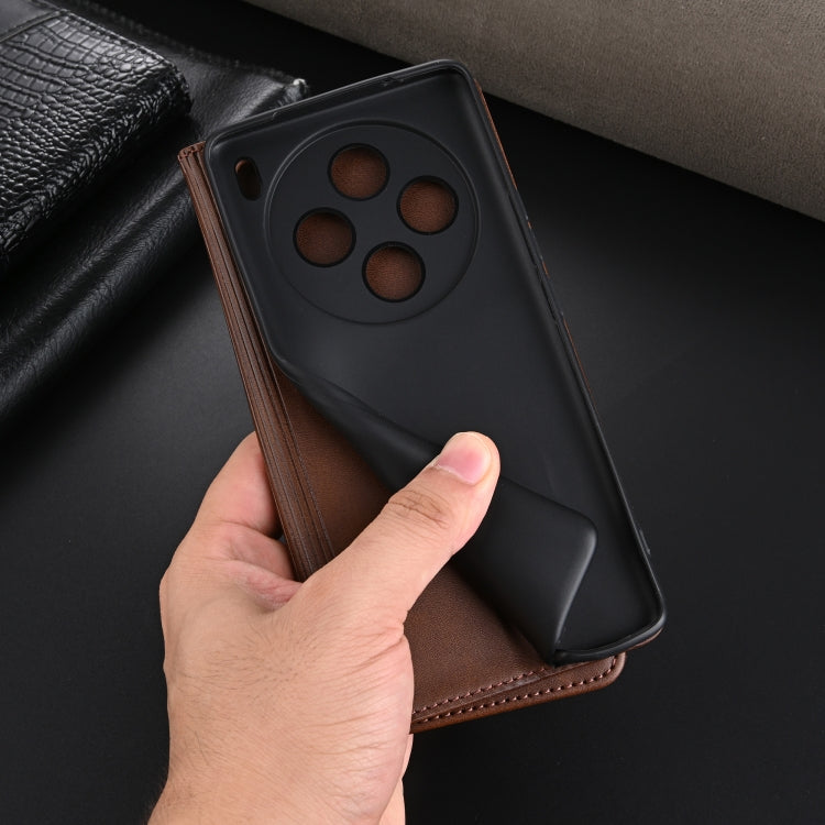 For vivo X100 AZNS Magnetic Calf Texture Leather Phone Case(Black) - free shipping - PMC Jewellery - Order now!