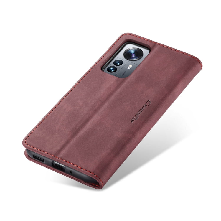 For Xiaomi 12 Pro CaseMe 013 Multifunctional Horizontal Flip Leather Phone Case(Wine Red) - free shipping - PMC Jewellery - Order now!
