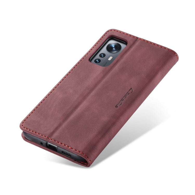 For Xiaomi 12/12X CaseMe 013 Multifunctional Horizontal Flip Leather Phone Case(Wine Red) - free shipping - PMC TechLife - Order now!