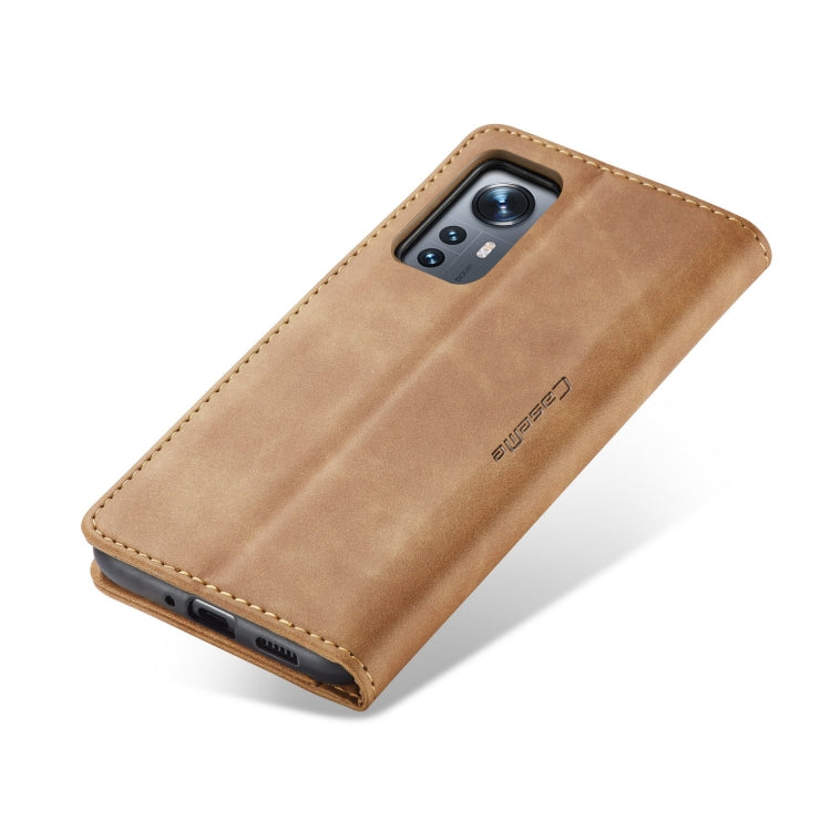 For Xiaomi 12/12X CaseMe 013 Multifunctional Horizontal Flip Leather Phone Case(Brown) - free shipping - PMC Jewellery - Order now!