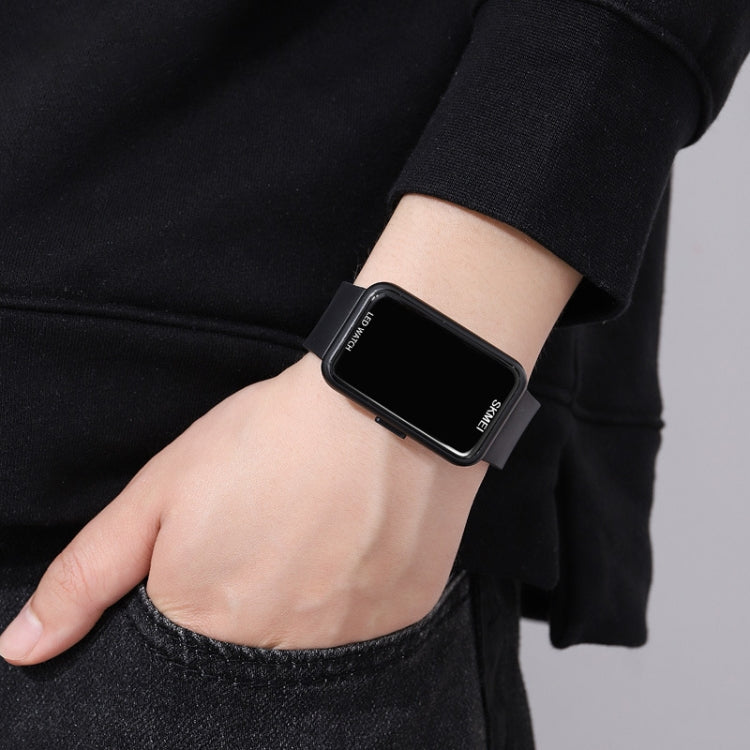 SKMEI 1873 PU Strap Waterproof LED Electronic Watch(Light Green) - free shipping - PMC TechLife - Order now!