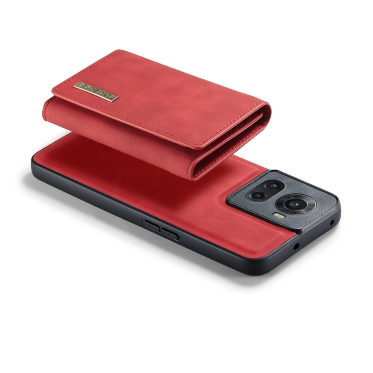For OnePlus Ace/10R DG.MING M1 Series 3-Fold Multi Card Wallet + Magnetic Phone Case(Red) - free shipping - PMC TechLife - Order now!