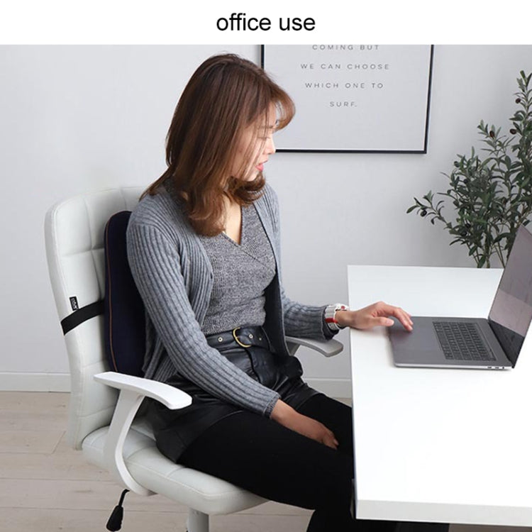 Office Memory Foam Cushion Lumbar Support Cushion(Black) - Cushions & Pillows by PMC TechLife | Online Shopping South Africa | PMC TechLife | Buy Now Pay Later Mobicred