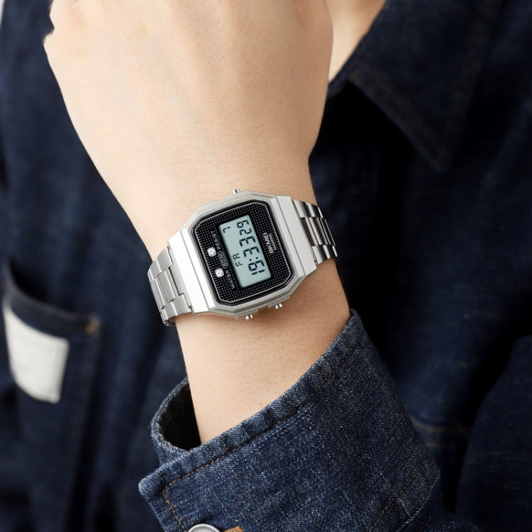 SKMEI 1952 Resin Mirror ABS Case Waterproof Electronic Watch(Golden Steel Belt) - free shipping - PMC TechLife - Order now!