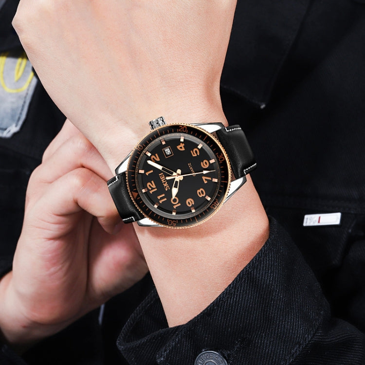 SKMEI 9232 Stainless Steel Buckle Glass Mirror Waterproof Resistant Quartz Watch(Belt - Rose Gold and Blue) - free shipping - PMC TechLife - Order now!