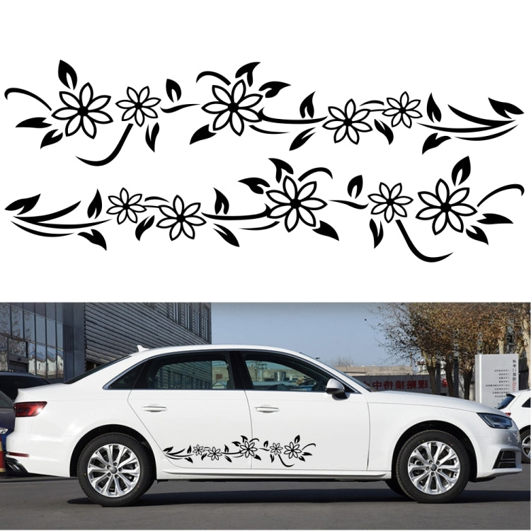 2 PCS/Set D-378 Flower Totem Pattern Car Modified Decorative Sticker(Yellow) - Decorative Sticker by PMC Jewellery | Online Shopping South Africa | PMC Jewellery | Buy Now Pay Later Mobicred