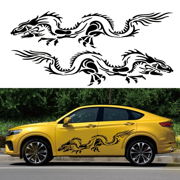 2 PCS/Set D-418 Dragon Totem Tribe Pattern Car Modified Decorative Sticker(White) - Decorative Sticker by PMC TechLife | Online Shopping South Africa | PMC TechLife | Buy Now Pay Later Mobicred