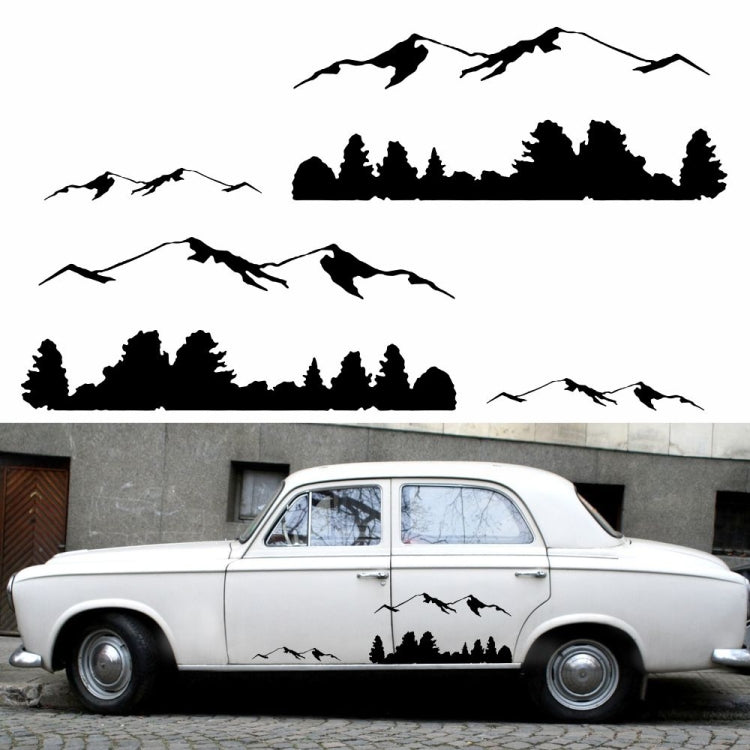 2 PCS/Set D-684 Mountain Totem Pattern Car Modified Decorative Sticker(Red) - free shipping - PMC Jewellery - Order now!