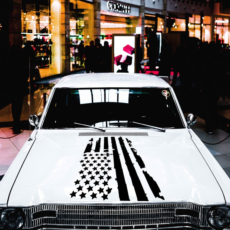 D-778 American Flag Pattern Car Modified Decorative Sticker(Black) - Decorative Sticker by PMC Jewellery | Online Shopping South Africa | PMC Jewellery | Buy Now Pay Later Mobicred