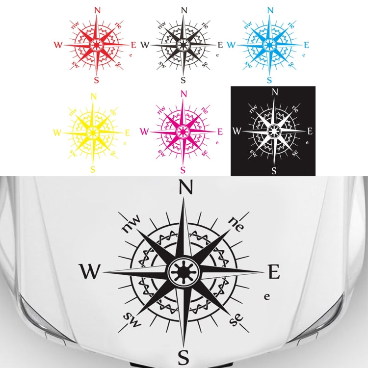 D-863 Compass Pattern Car Modified Decorative Sticker(Yellow) - Decorative Sticker by PMC TechLife | Online Shopping South Africa | PMC TechLife | Buy Now Pay Later Mobicred