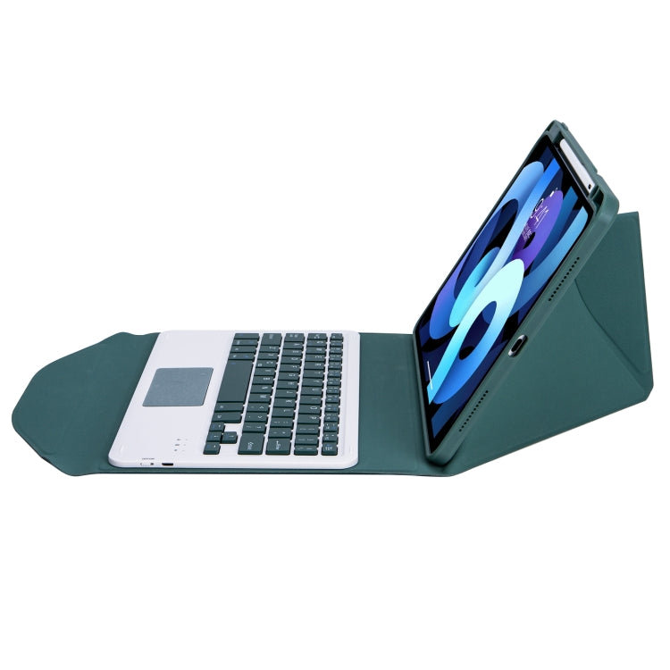 Z11B-A Pen Slot Touchpad Bluetooth Keyboard Leather Tablet Case For iPad Pro 11 2021/2020/2018(Green) - free shipping - PMC Jewellery - Order now!