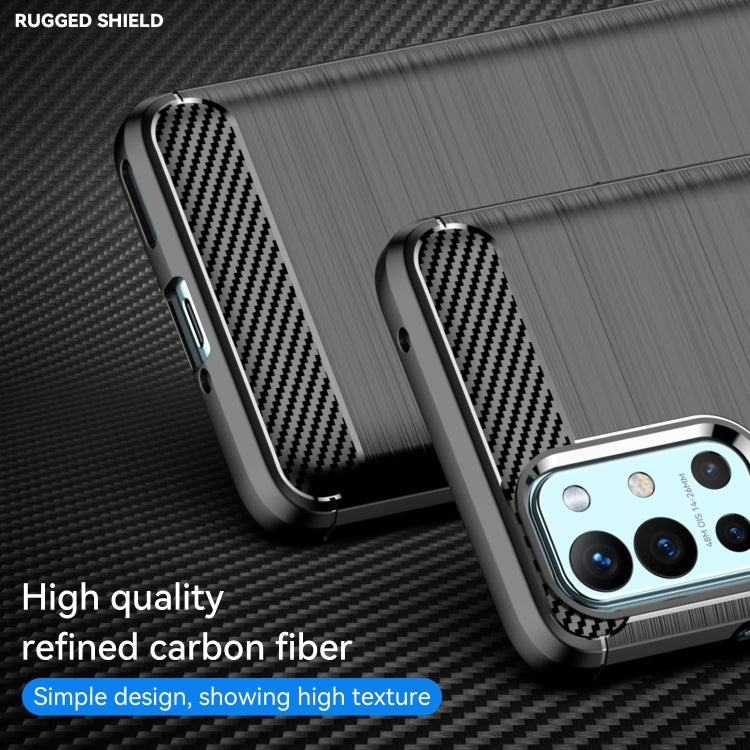 For OnePlus 9R Brushed Texture Carbon Fiber TPU Phone Case(Black) - OnePlus Cases by PMC TechLife | Online Shopping South Africa | PMC TechLife