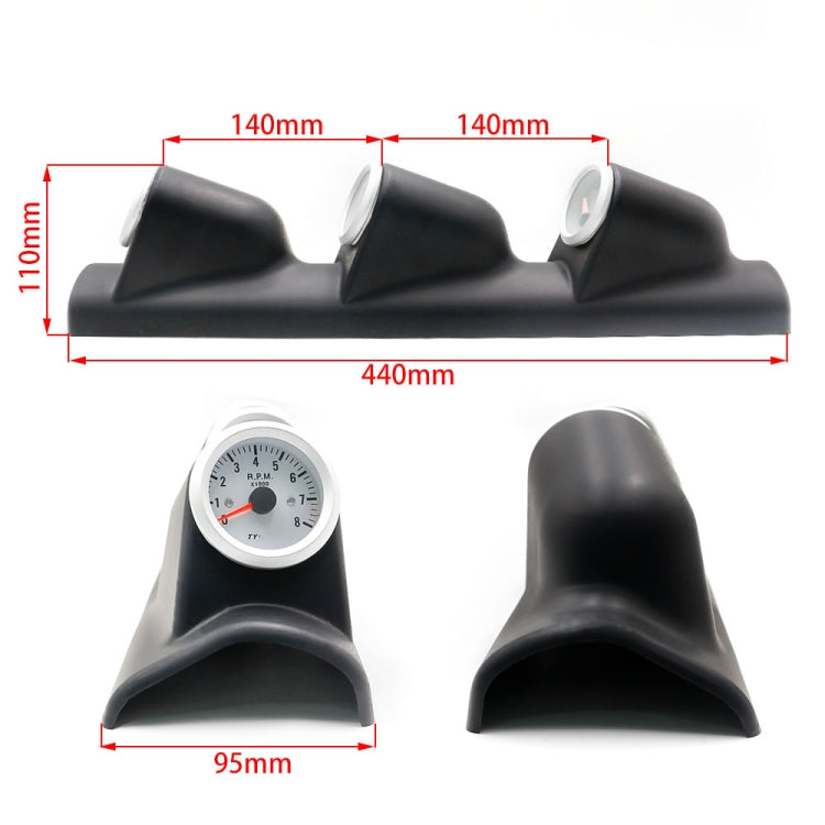 Car Modified 3 in 1 Tachometer Water Temperature Gauge Oil Pressure Gauge, with Left-hand Drive Three Hole - Car Modification by PMC TechLife | Online Shopping South Africa | PMC TechLife | Buy Now Pay Later Mobicred