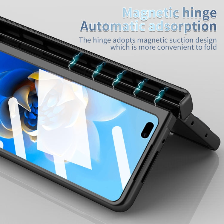 For Huawei Mate X2 Electroplating Hinged Folding Phone Case with S Pen Fold Edtion(Black) - Huawei Cases by PMC TechLife | Online Shopping South Africa | PMC TechLife | Buy Now Pay Later Mobicred