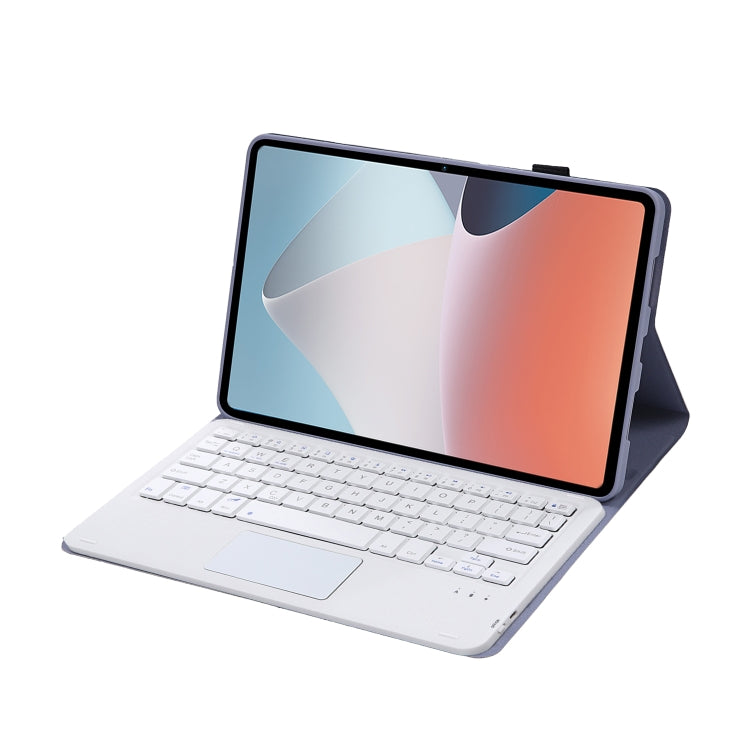 OP12-A Lambskin Texture Ultra-thin Bluetooth Keyboard Leather Case with Touchpad For OPPO Pad Air 10.4 inch(Purple) - Others Keyboard by PMC TechLife | Online Shopping South Africa | PMC TechLife