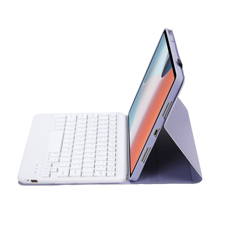 OP12-B Lambskin Texture Ultra-thin Bluetooth Keyboard Leather Case For OPPO Pad Air 10.4 inch(Purple) - free shipping - PMC TechLife - Order now!