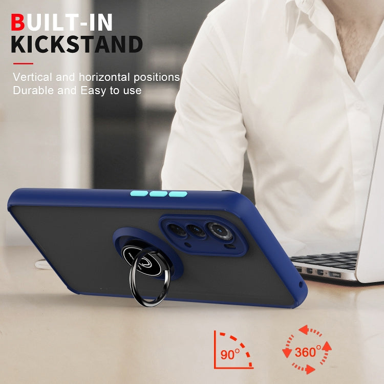 For Motorola Edge 2022 Q Shadow 1 Series TPU + PC Phone Case with Ring Holder(Black+Red) - Motorola Cases by PMC TechLife | Online Shopping South Africa | PMC TechLife