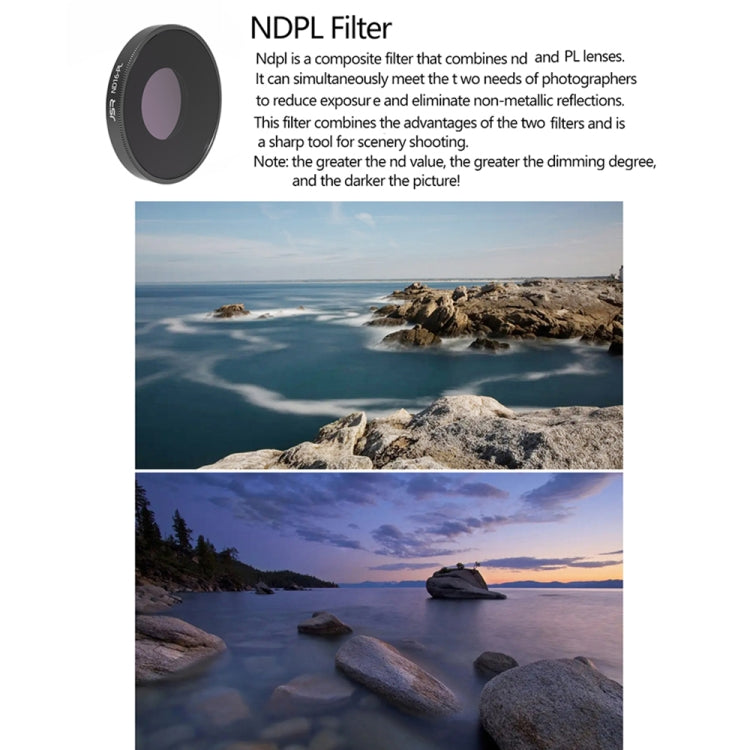 JSR LS ND16PL Lens Filter For DJI Osmo Action 3 - Lens Filter by PMC TechLife | Online Shopping South Africa | PMC TechLife | Buy Now Pay Later Mobicred