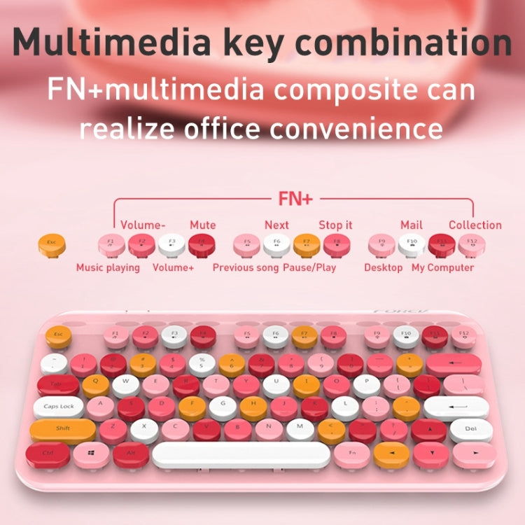 FOREV FFVWI9 Mixed Color Portable 2.4G Wireless Keyboard Mouse Set(Red) - Wireless Keyboard by PMC Jewellery | Online Shopping South Africa | PMC Jewellery | Buy Now Pay Later Mobicred