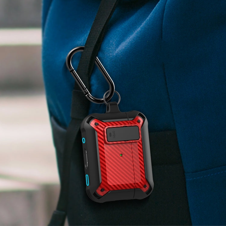 For AirPods Pro 2 Bumblebee Carbon Fiber Earphone Protective Case(Blue) - For AirPods Pro 2 by PMC Jewellery | Online Shopping South Africa | PMC Jewellery | Buy Now Pay Later Mobicred