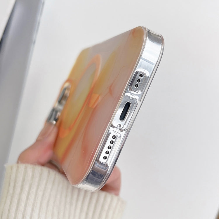 For iPhone 14 Watercolor Magsafe Phone Case(Yellow) - iPhone 14 Cases by PMC TechLife | Online Shopping South Africa | PMC TechLife