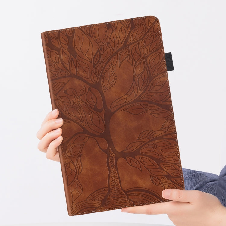 For Lenovo Tab P11 Pro Gen 2 Life Tree Series Horizontal Flip Leather Case with Holder(Brown) - Lenovo by PMC TechLife | Online Shopping South Africa | PMC TechLife | Buy Now Pay Later Mobicred
