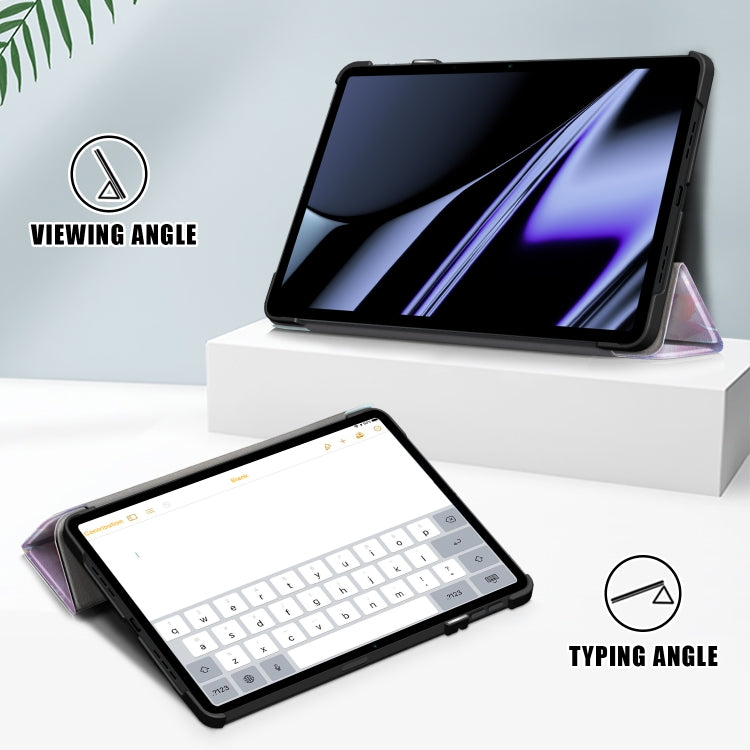 For OPPO Pad 11 inch 3-folding Magnetic Buckle Coloured Drawing Leather Tablet Case(Dream Deer) - OPPO by PMC TechLife | Online Shopping South Africa | PMC TechLife | Buy Now Pay Later Mobicred