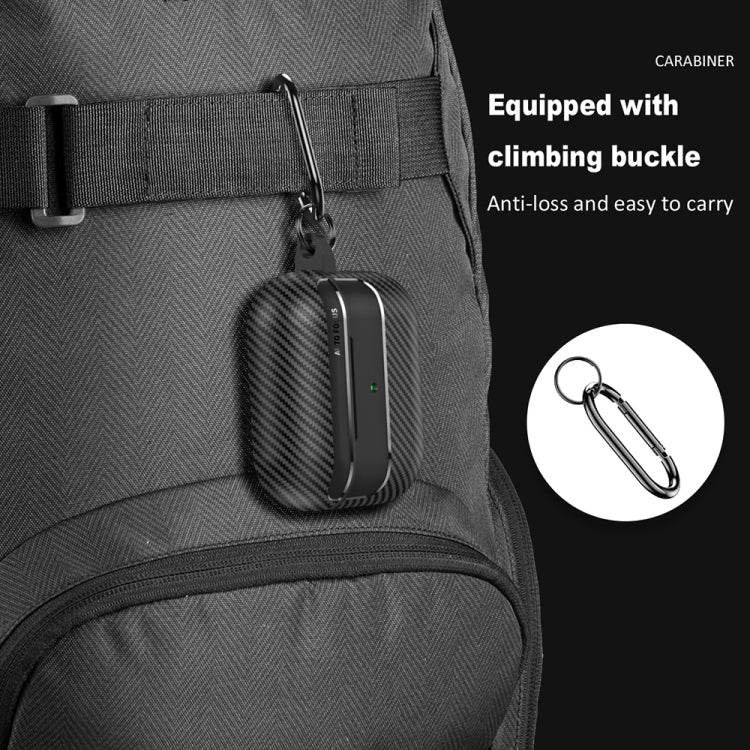 For AirPods 3 Carbon Fiber Texture Anti-fall Earphone Protective Case(Purple) - For AirPods 3 by PMC Jewellery | Online Shopping South Africa | PMC Jewellery | Buy Now Pay Later Mobicred