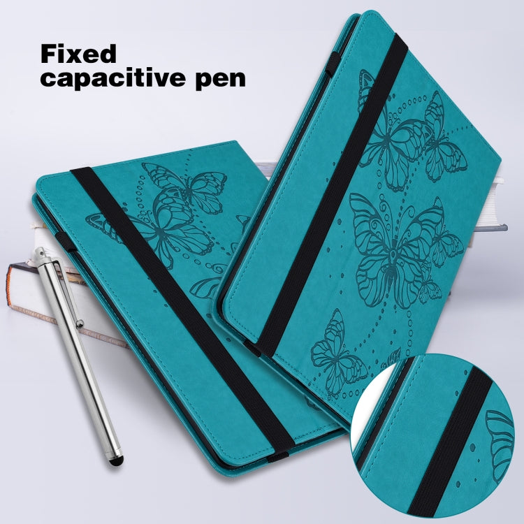 For OPPO Pad Air 2022 Embossed Butterfly Pattern Leather Tablet Case(Blue) - OPPO by PMC TechLife | Online Shopping South Africa | PMC TechLife | Buy Now Pay Later Mobicred