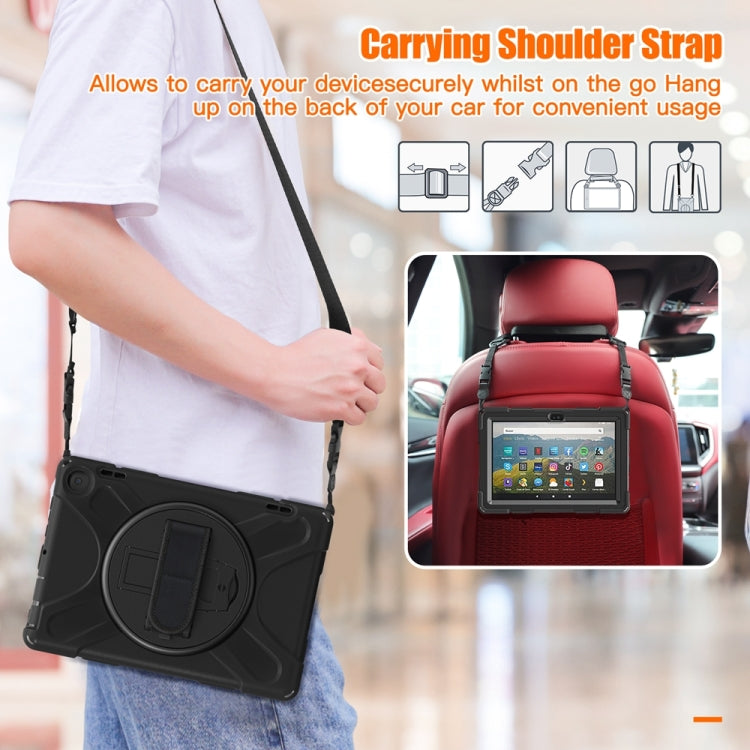 For Amazon Fire HD 8 2022 Hard PC Soft Silicone Full Body Protective Tablet Case(Black) - Amazon by PMC TechLife | Online Shopping South Africa | PMC TechLife | Buy Now Pay Later Mobicred