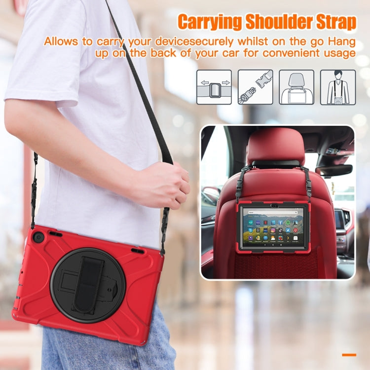 For Amazon Fire HD 8 2022 Hard PC Soft Silicone Full Body Protective Tablet Case(Red) - Amazon by PMC TechLife | Online Shopping South Africa | PMC TechLife | Buy Now Pay Later Mobicred