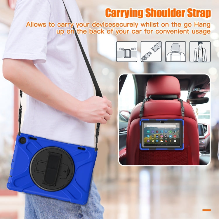 For Amazon Fire HD 8 2022 Hard PC Soft Silicone Full Body Protective Tablet Case(Blue) - free shipping - PMC TechLife - Order now!