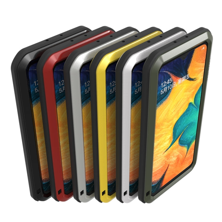 For Galaxy A40s LOVE MEI Metal Shockproof Waterproof Dustproof Protective Case(White) - free shipping - PMC TechLife - Order now!