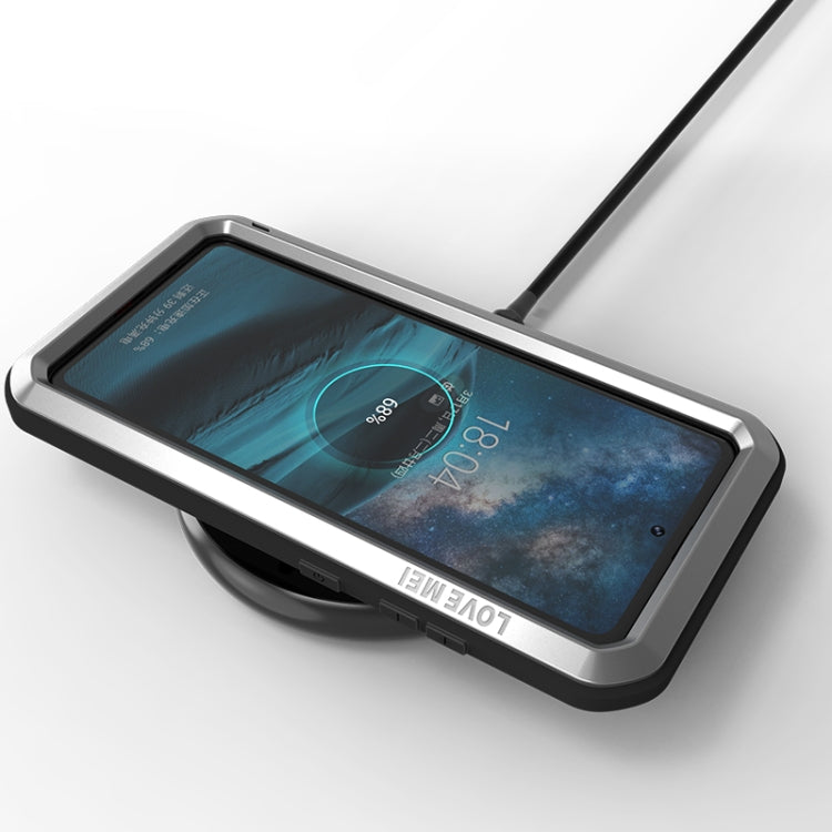 For Galaxy A51 LOVE MEI Metal Shockproof Waterproof Dustproof Protective Case(Silver) - Galaxy Phone Cases by LOVE MEI | Online Shopping South Africa | PMC TechLife | Buy Now Pay Later Mobicred