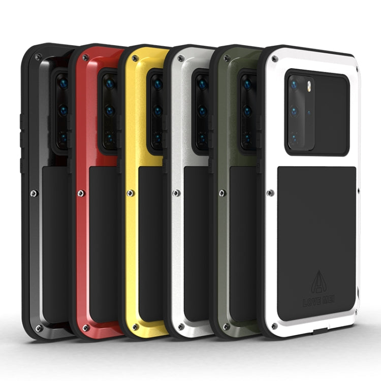 For Huawei P40 Pro LOVE MEI Metal Shockproof Waterproof Dustproof Protective Case(White) - Huawei Cases by LOVE MEI | Online Shopping South Africa | PMC TechLife | Buy Now Pay Later Mobicred