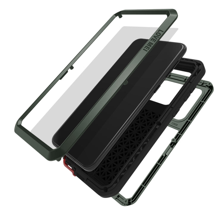 For Galaxy A30s LOVE MEI Metal Shockproof Waterproof Dustproof Protective Case(Army Green) - free shipping - PMC TechLife - Order now!